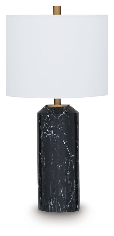 Hanzila - Poly Table Lamp - Black / Gold Finish