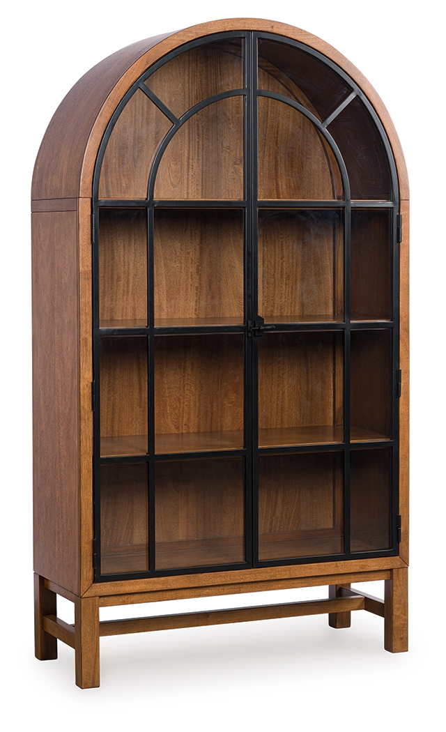 Greddinton - Display Cabinet - Brown / Black