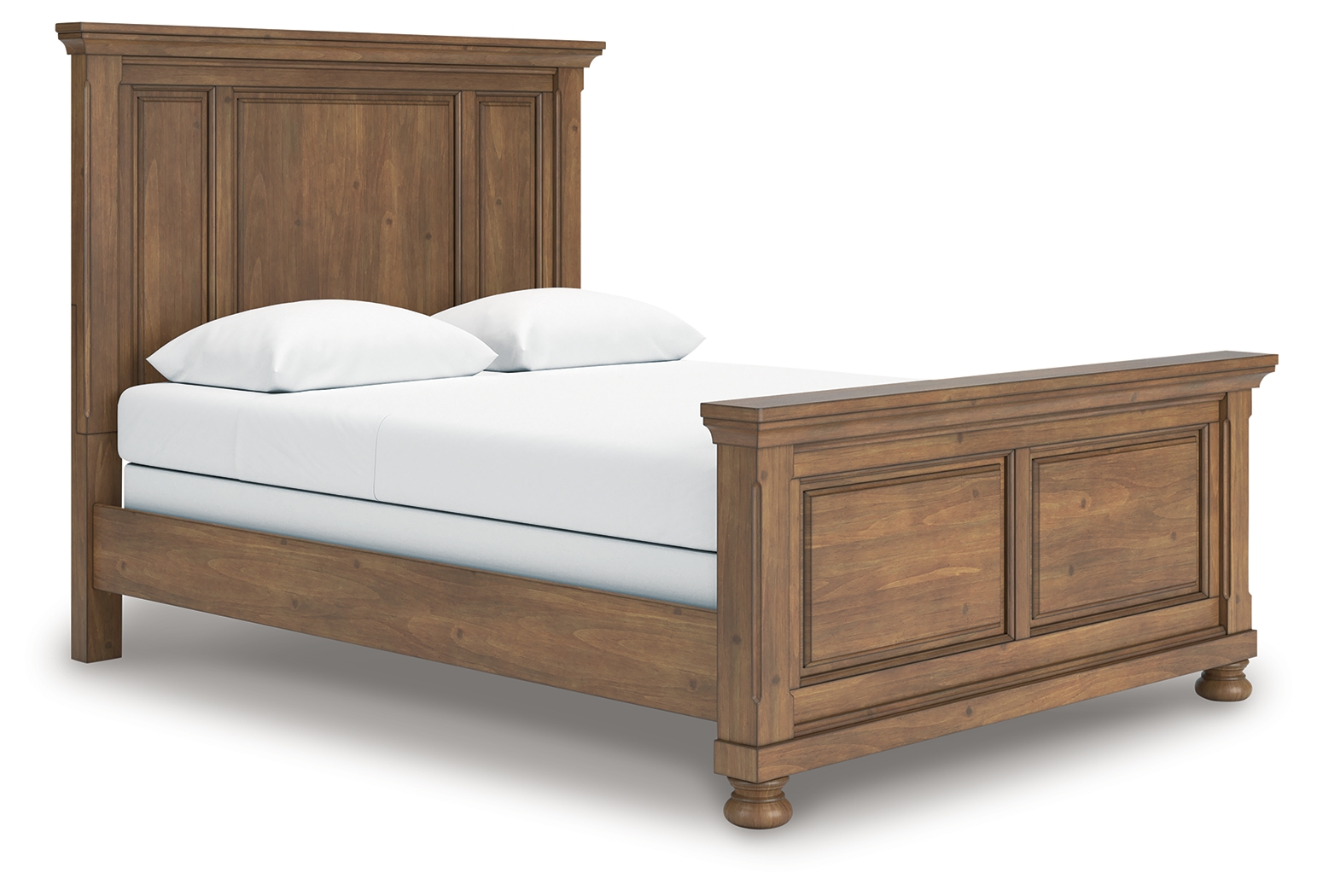 Feddinger - Queen Panel Bed - Medium Brown