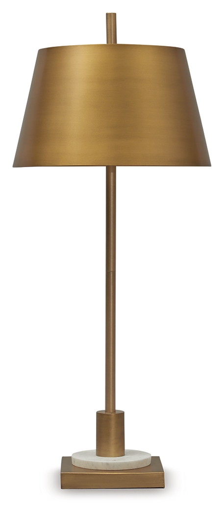 Fritzburn - Metal Table Lamp - Gold Finish / White