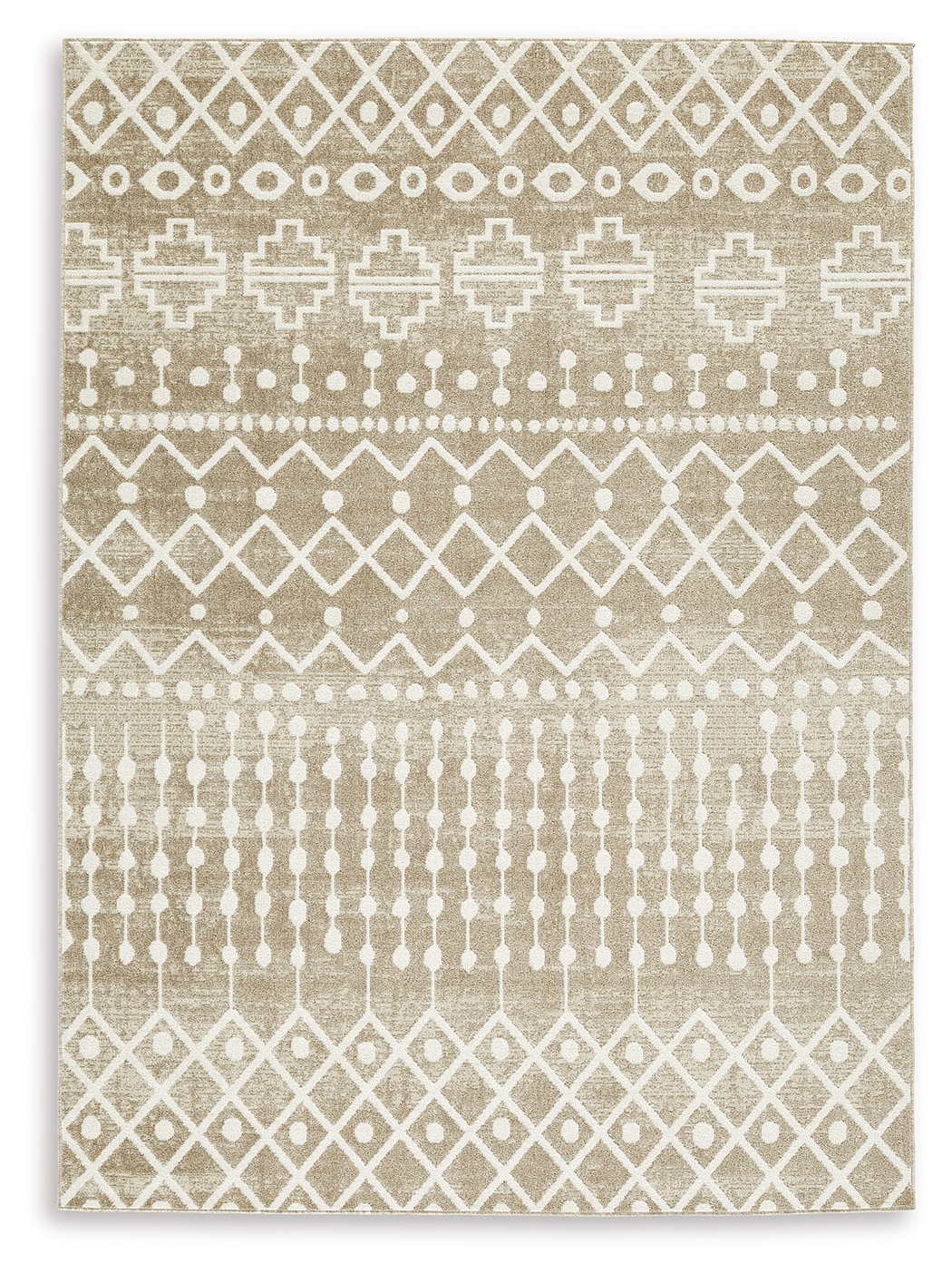 Bunchly - 5' x 7' Rug - Tan / Brown / Cream