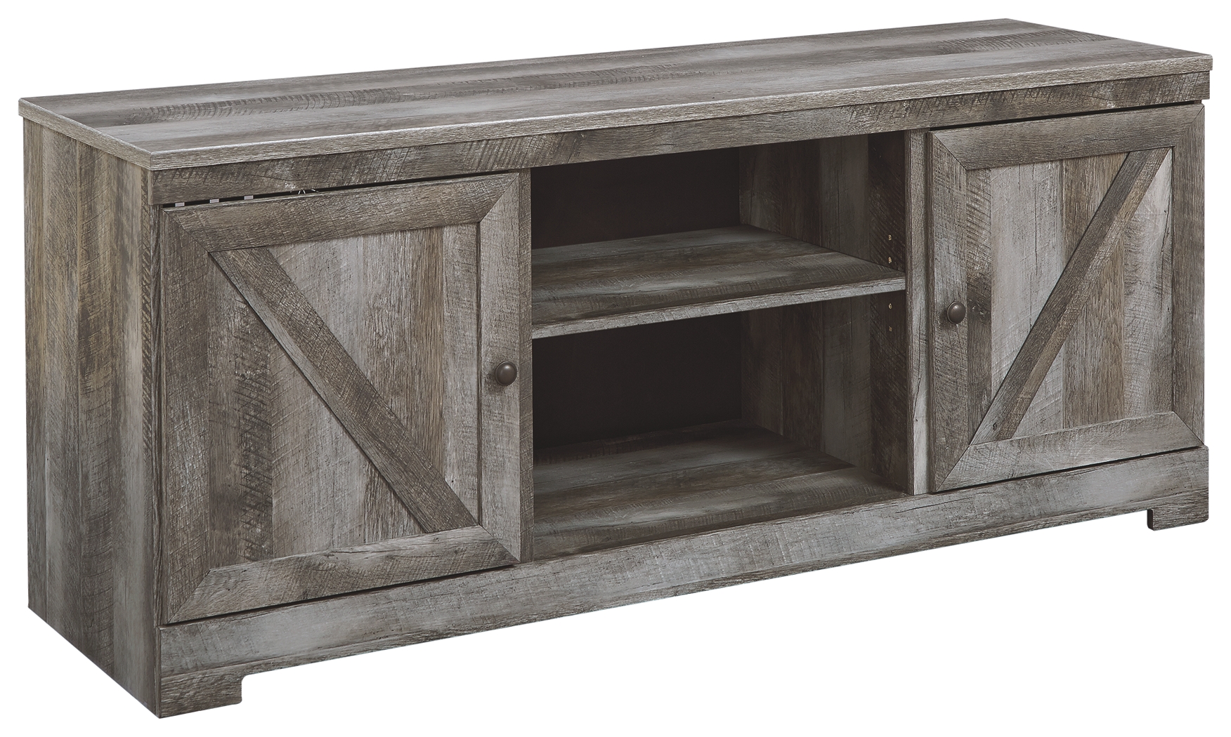 Wynnlow - 63" TV Stand W/Fireplace Option - Gray