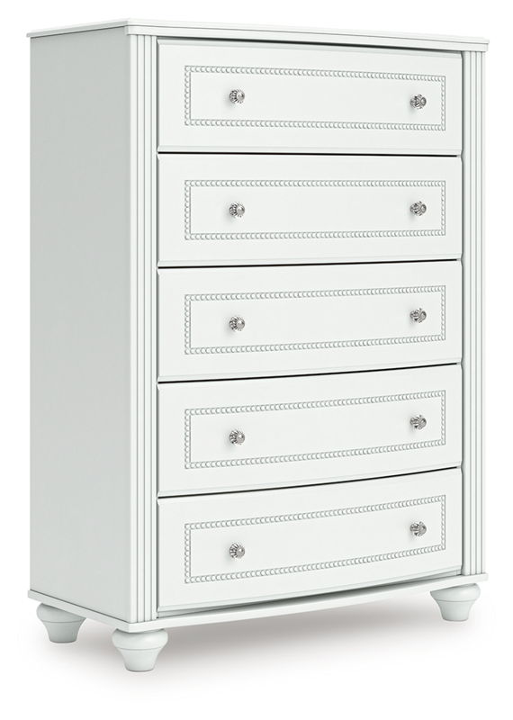 Kozlani - Five Drawer Chest - White