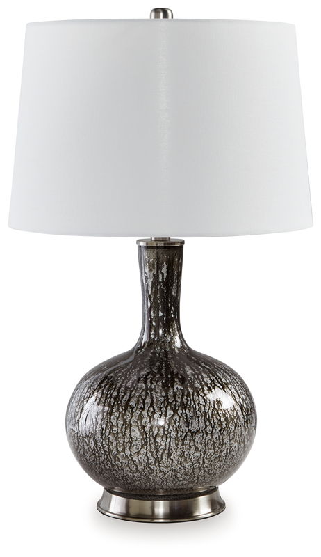 Tenslow - Glass Table Lamp - Antique Black