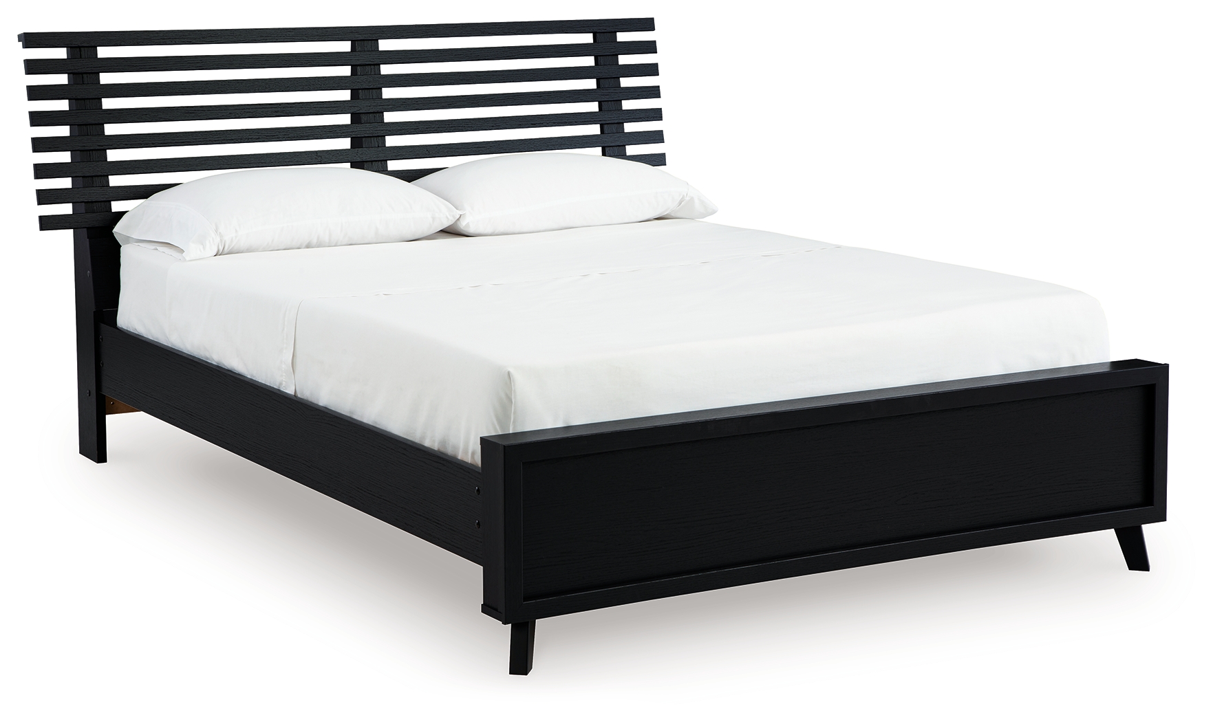 Danziar - Queen Slat Panel Bed - Black