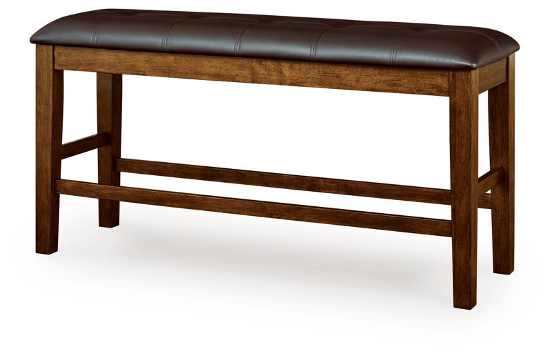 Ralene - Double Counter Height Upholstered Bench - Medium Brown