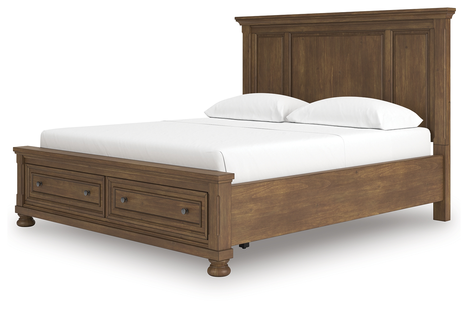 Feddinger - California King Panel Storage Bed - Medium Brown