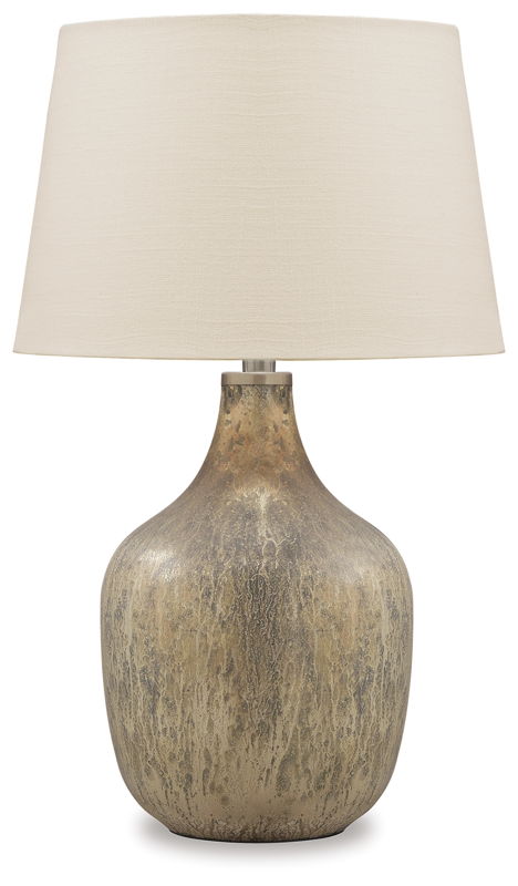 Mari - Glass Table Lamp  - Gray / Gold Finish