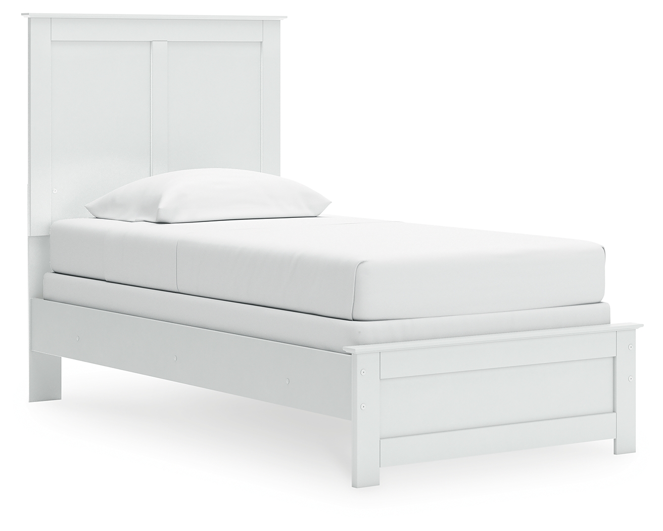Bostwick Shoals - Twin Panel Bed With Framed Footboard - White