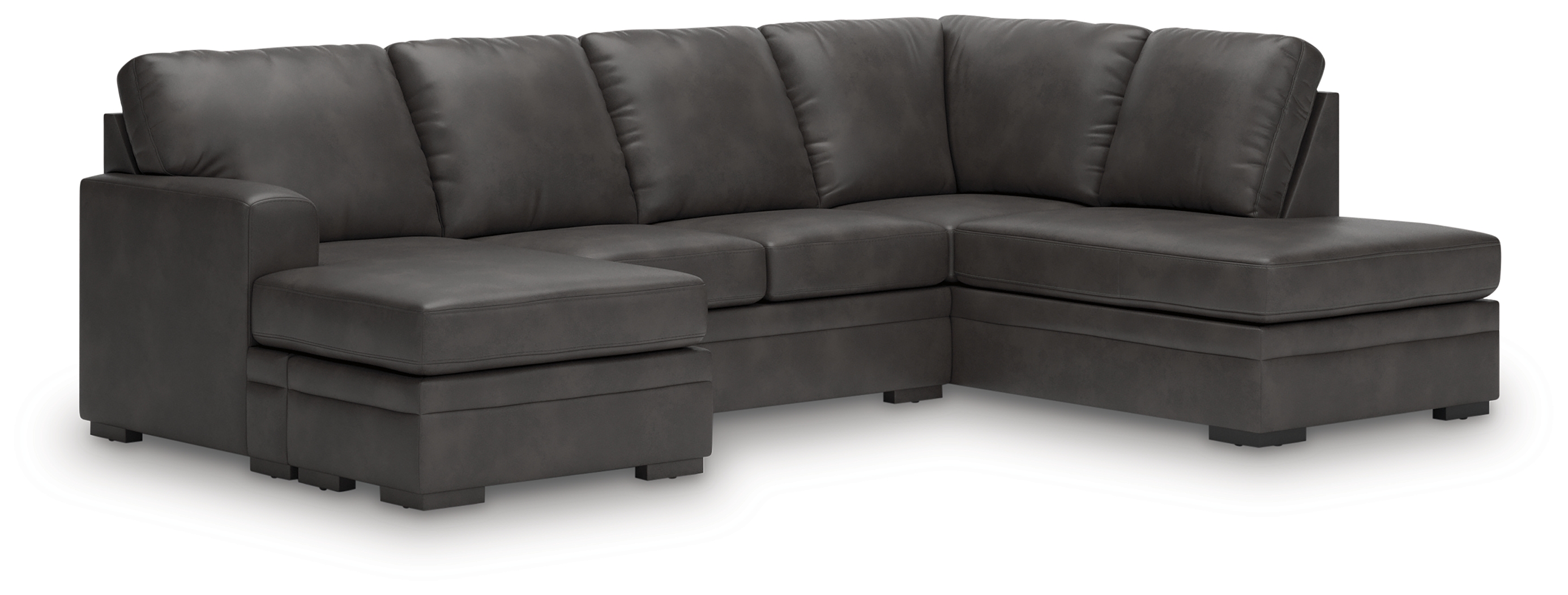 Lofton-Pike - 2-Piece Sectional With RAF Corner Chaise - Shadow