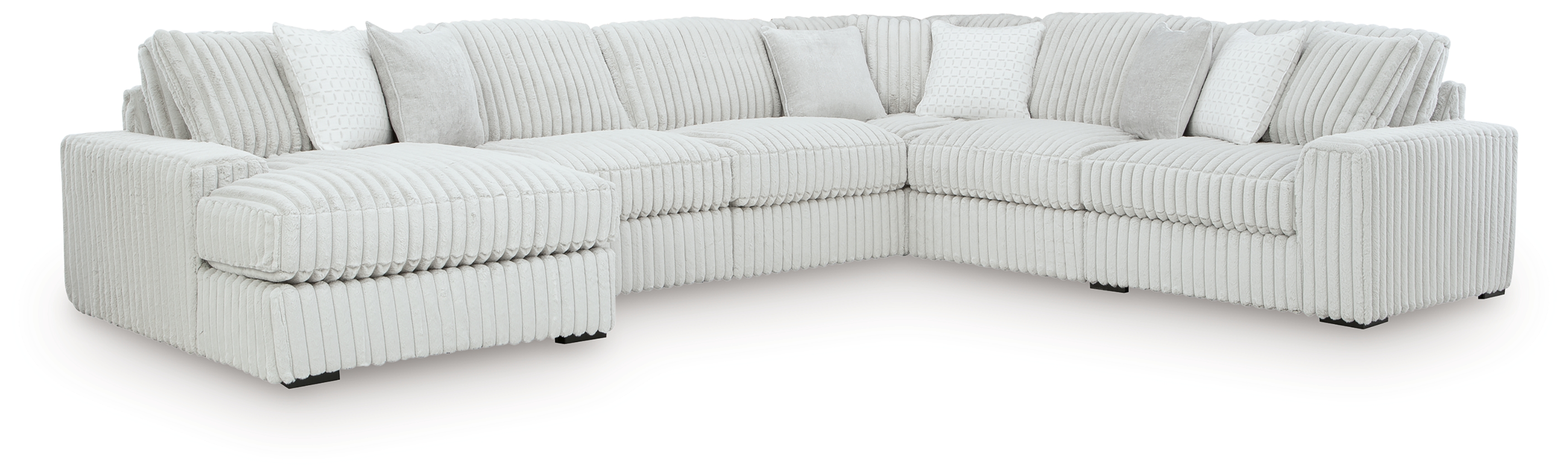 Stupendous - 6-Piece Sectional With LAF Corner Chaise - Alloy