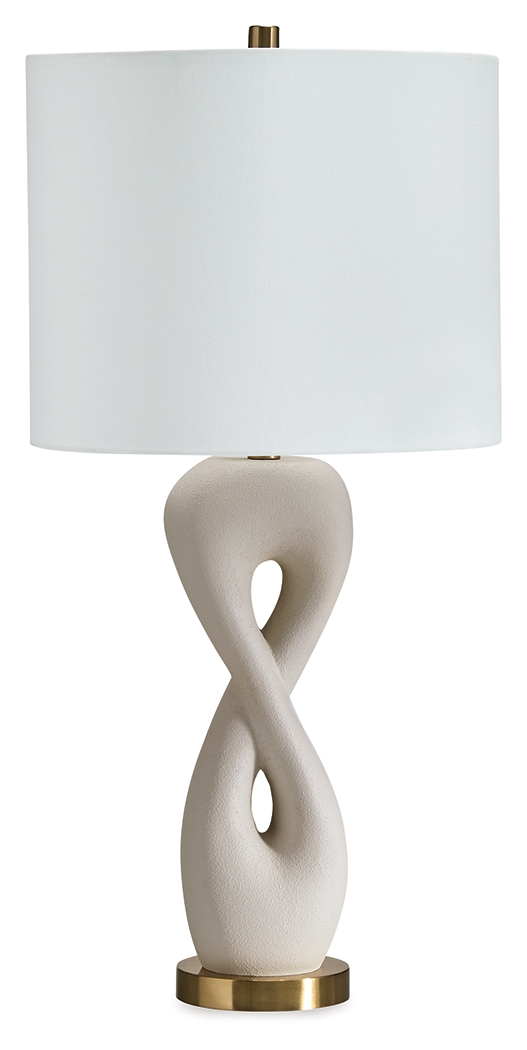 Judrich - Poly Table Lamp - White / Gold Finish