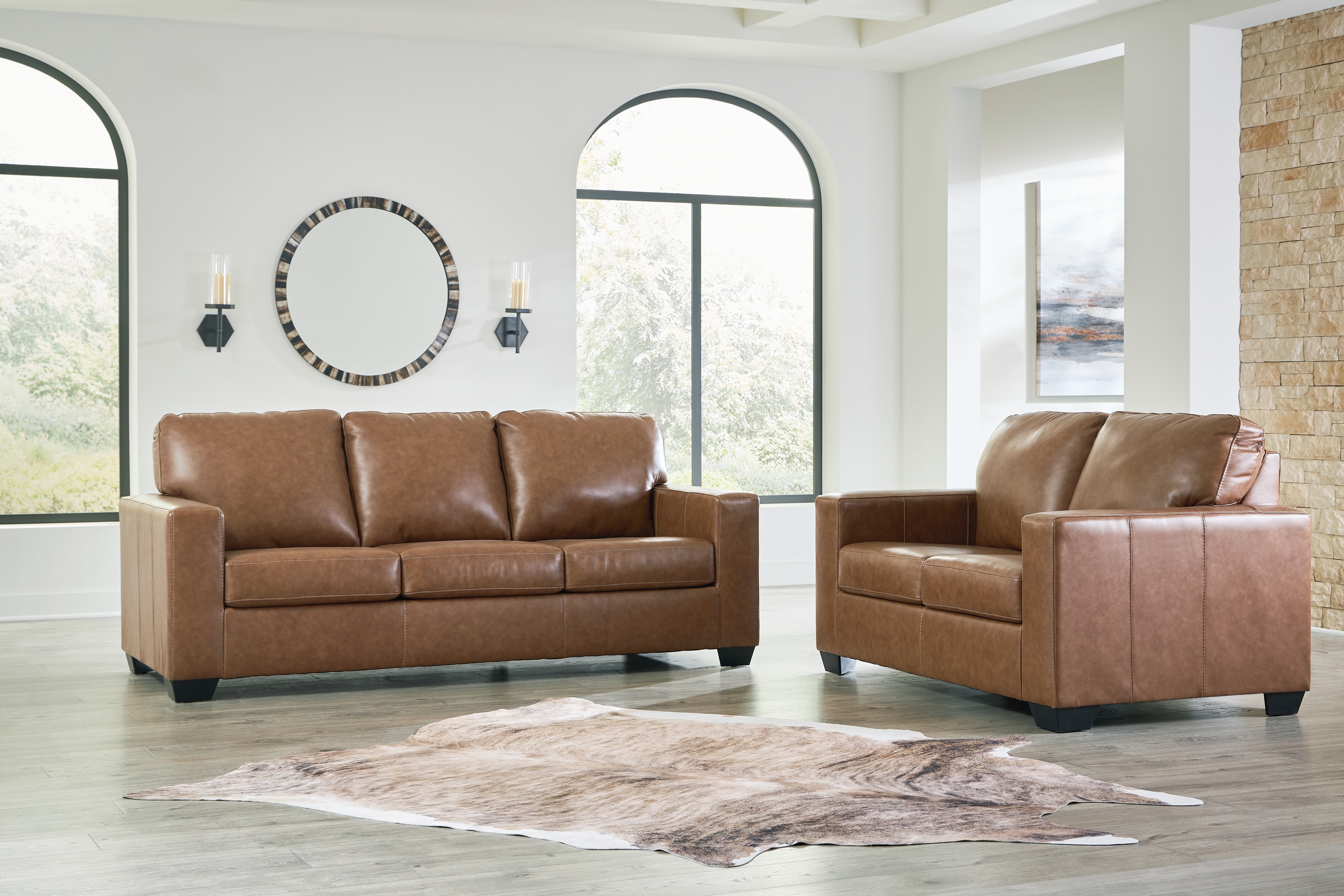 Bolsena - 2 Pc. - Sofa, Loveseat - Caramel
