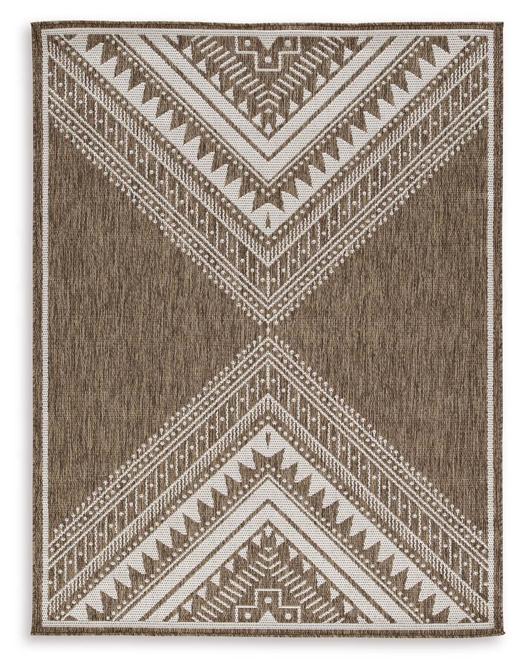 Dunsler - 5' x 7' Rug - Brown / Cream