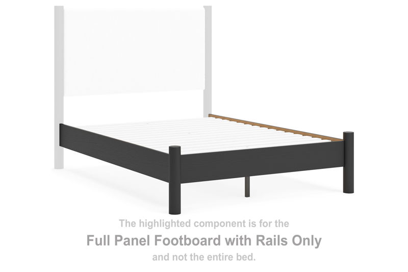 Cadmori - Full Panel Footboard With Rails - Black