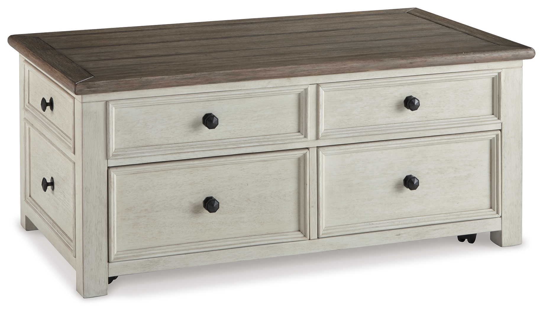 Bolanburg - Lift Top Cocktail Table - White / Brown / Beige