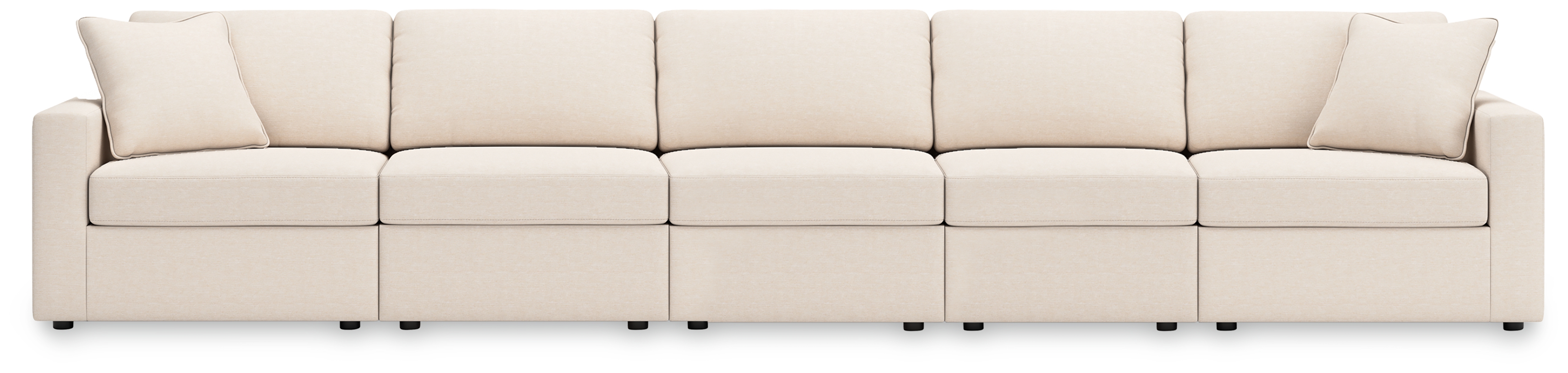 Modmax - 5-Piece Sectional With 3 Armless Chairs - Oyster