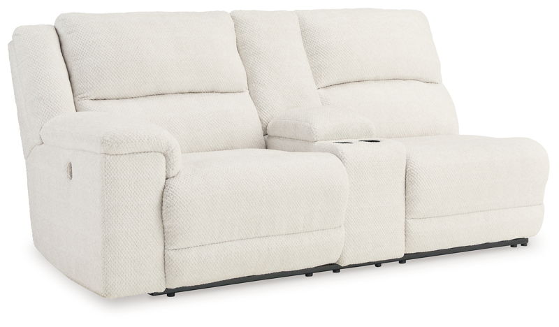 Keensburg - Laf Dbl Power Reclining Loveseat With Console - Linen