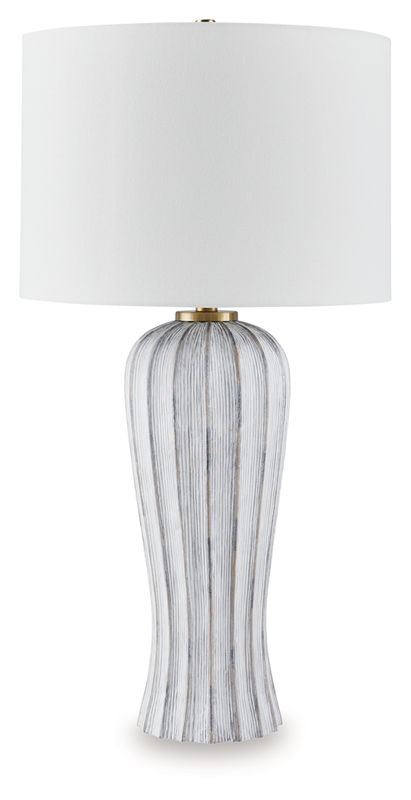 Lanwell - Poly Table Lamp - Antique Gray