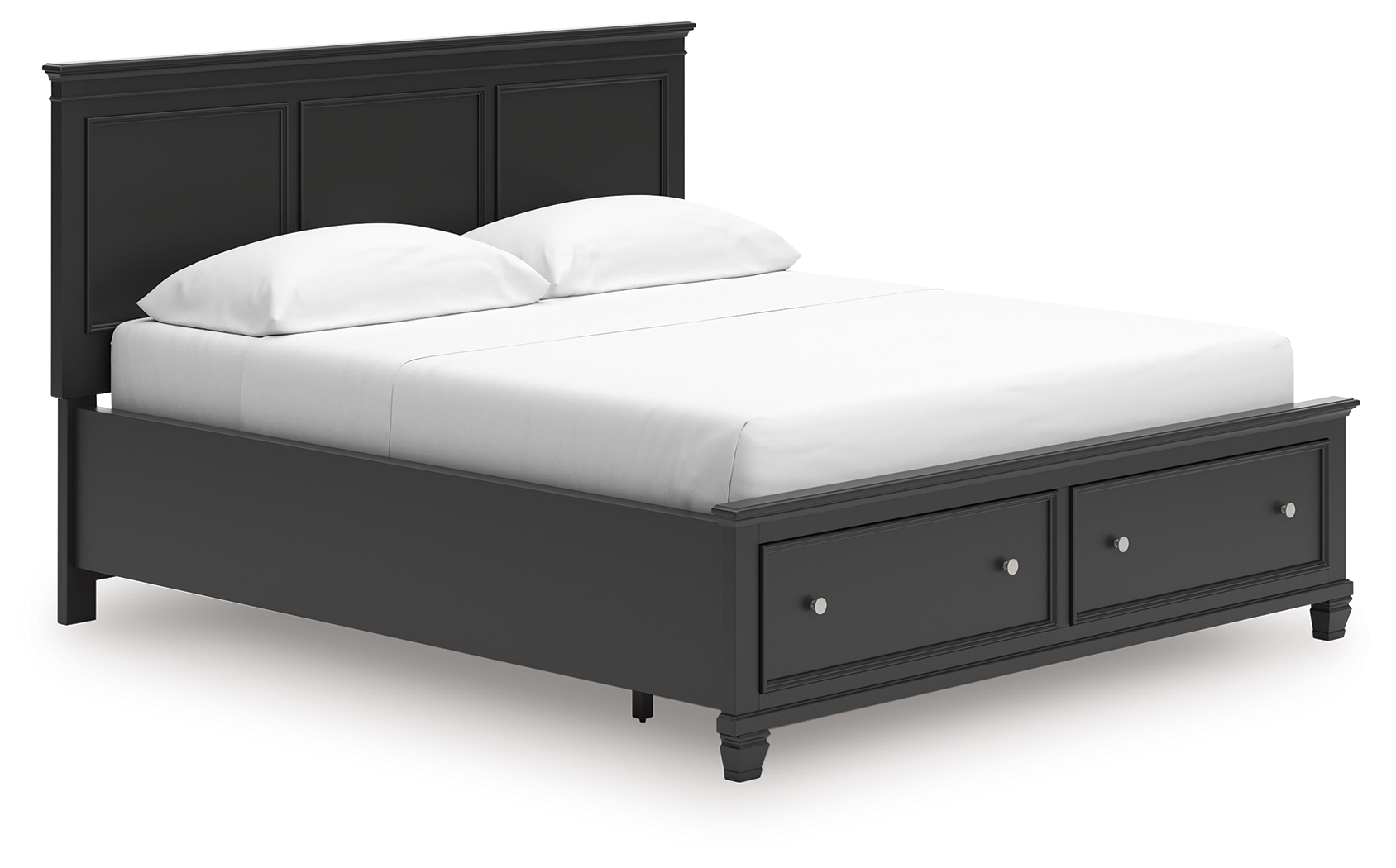 Lanolee - California King Panel Storage Bed - Black