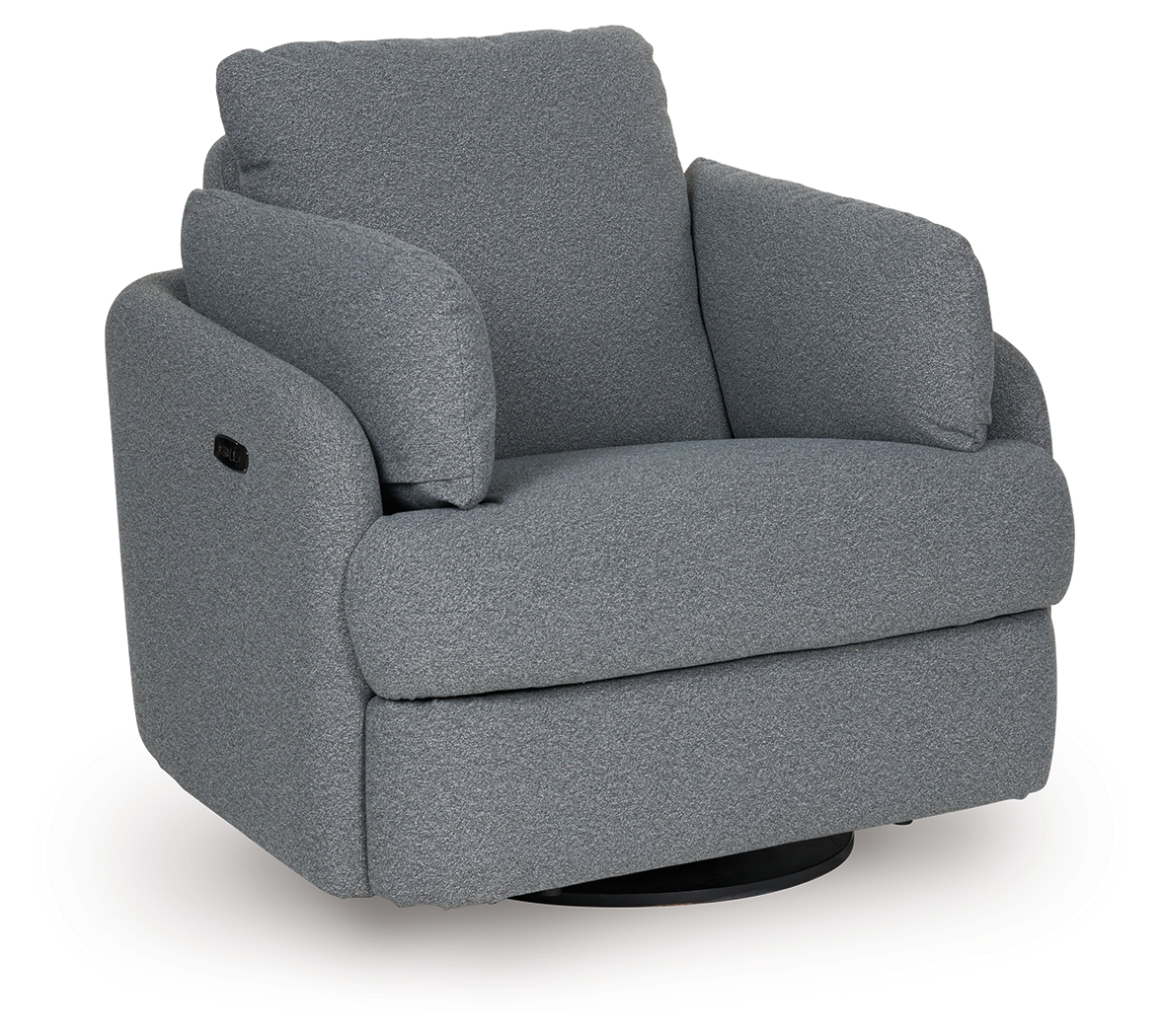 Alainmont Next-Gen Nuvella - Swivel Power Recliner - Salt and Pepper