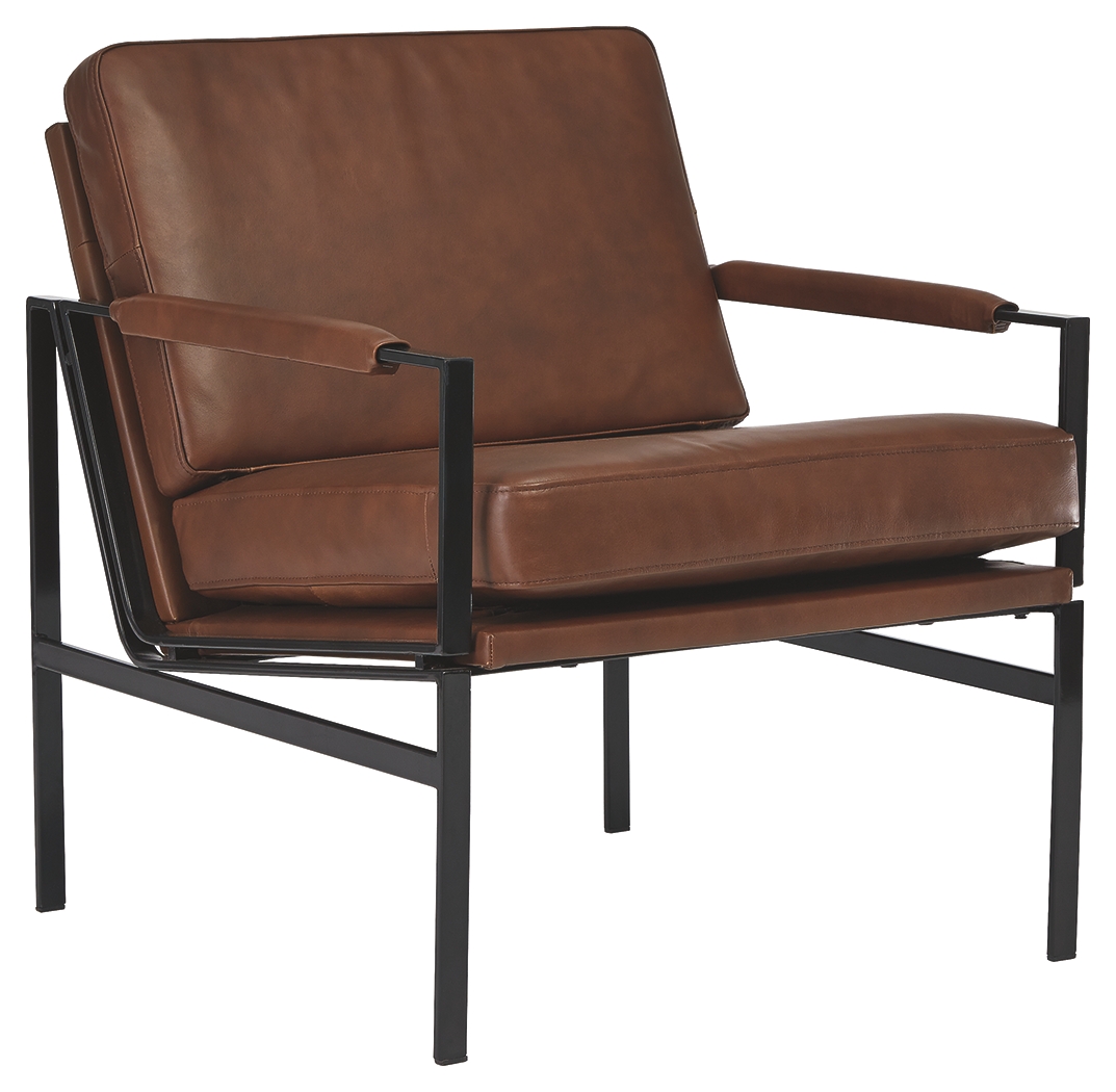 Puckman - Accent Chair - Brown / Silver Finish