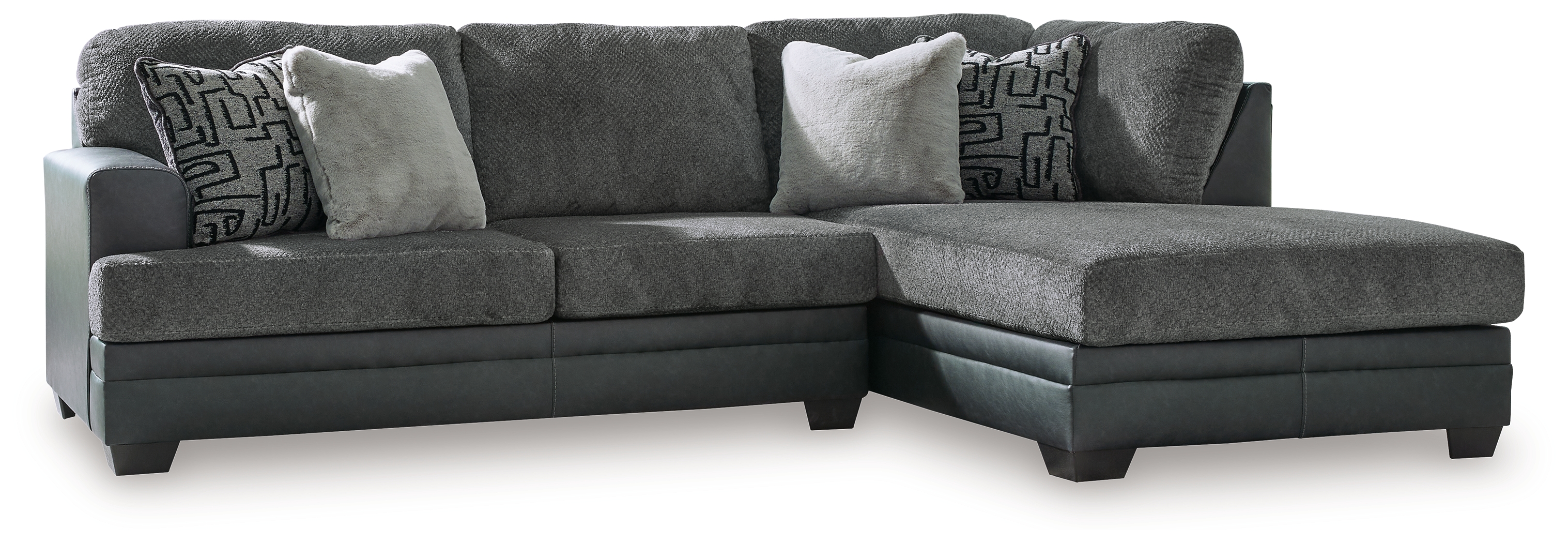 Brixley Pier - 2-Piece Sectional With Raf Corner Chaise - Graphite