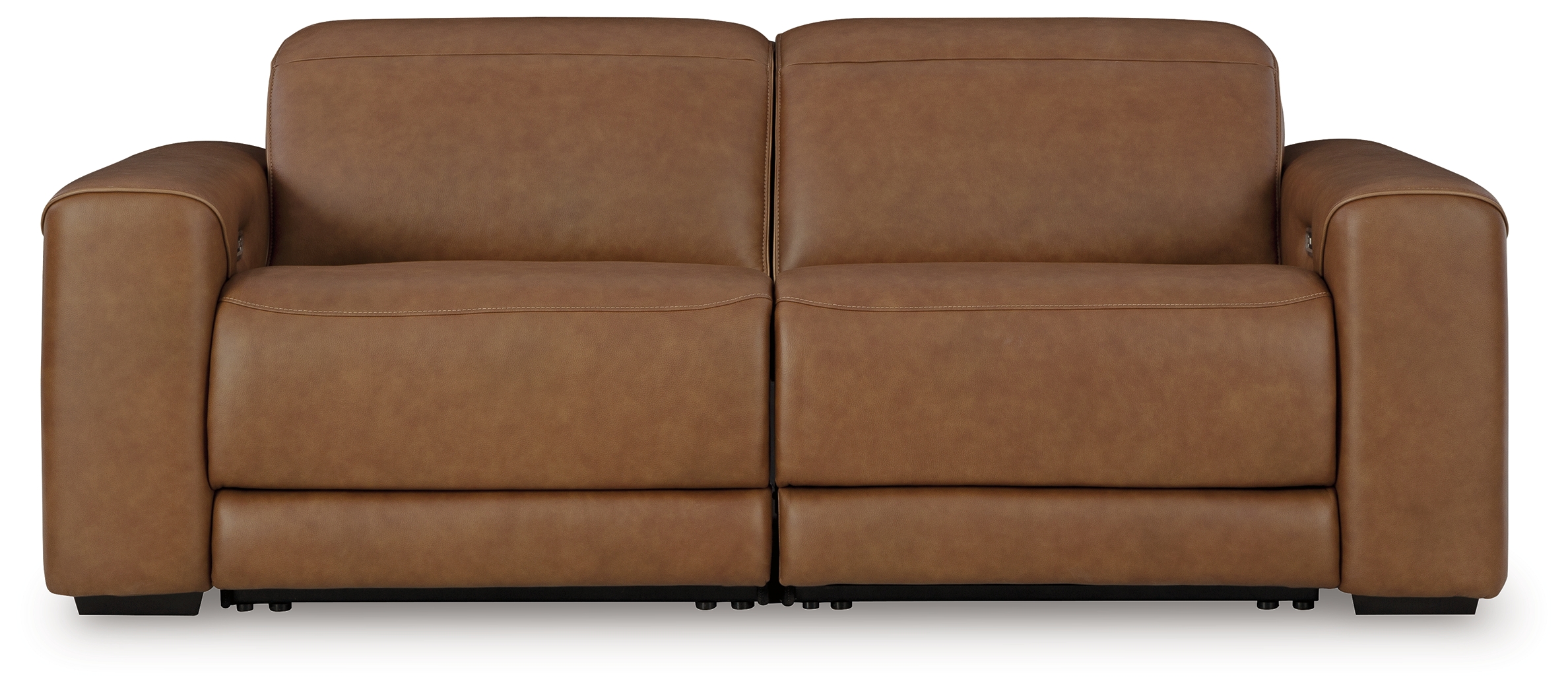 Magic Man - 2-Piece Power Reclining Sectional Loveseat - Caramel