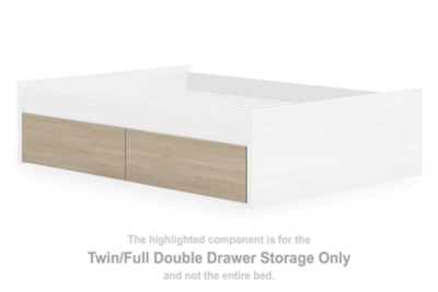 Onita - Twin/Full Double Drawer Storage - Natural