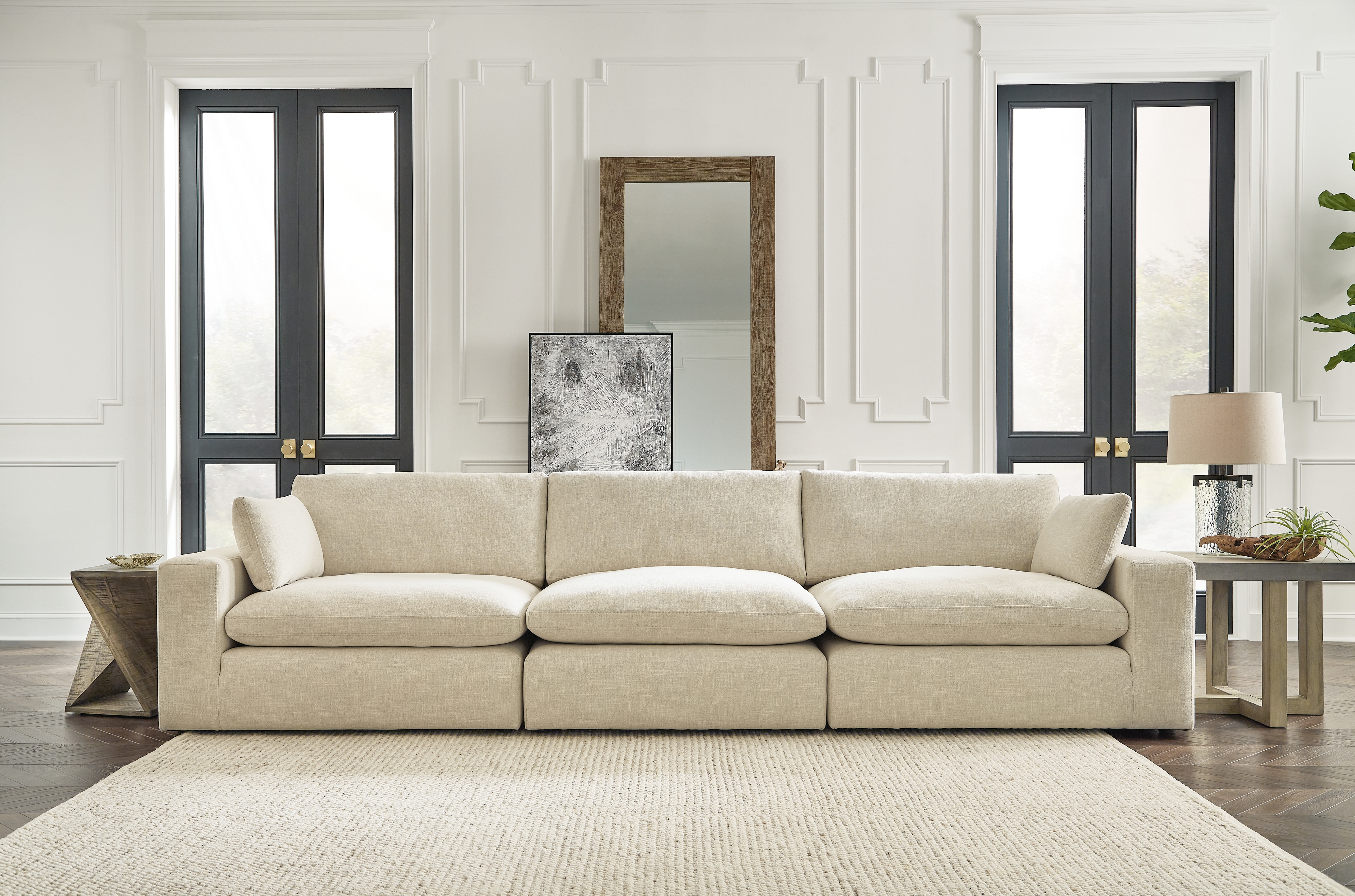 Elyza - Sofa 3 Pc Sectional - Linen