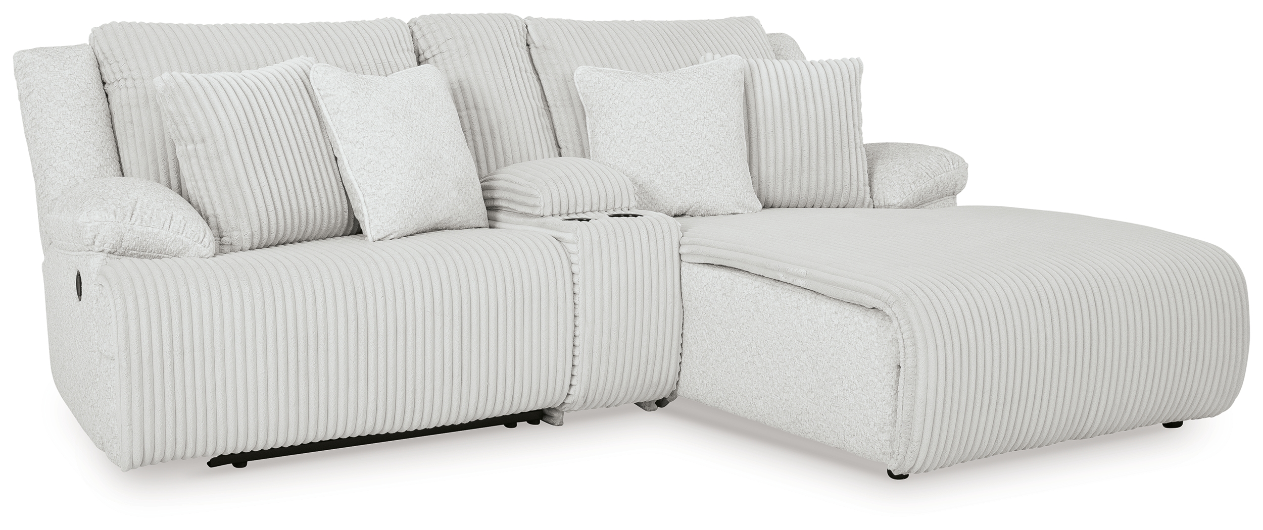 Top Tier - 3-Piece Reclining Sectional Sofa With Raf Chaise - Alloy