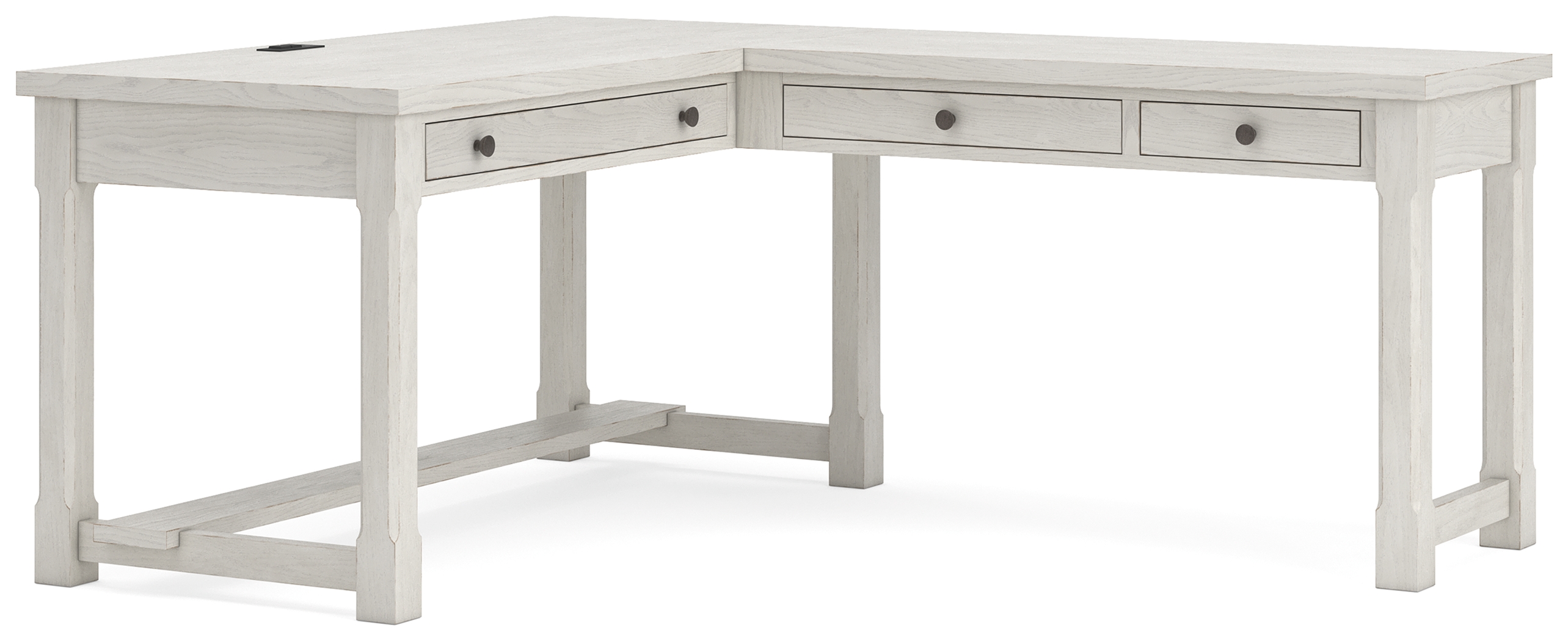 Robbinsdale - L-Shaped Home Office Desk - Antique White