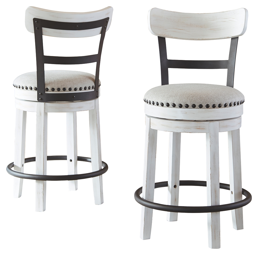 Valebeck - UPH Swivel Barstool  - White