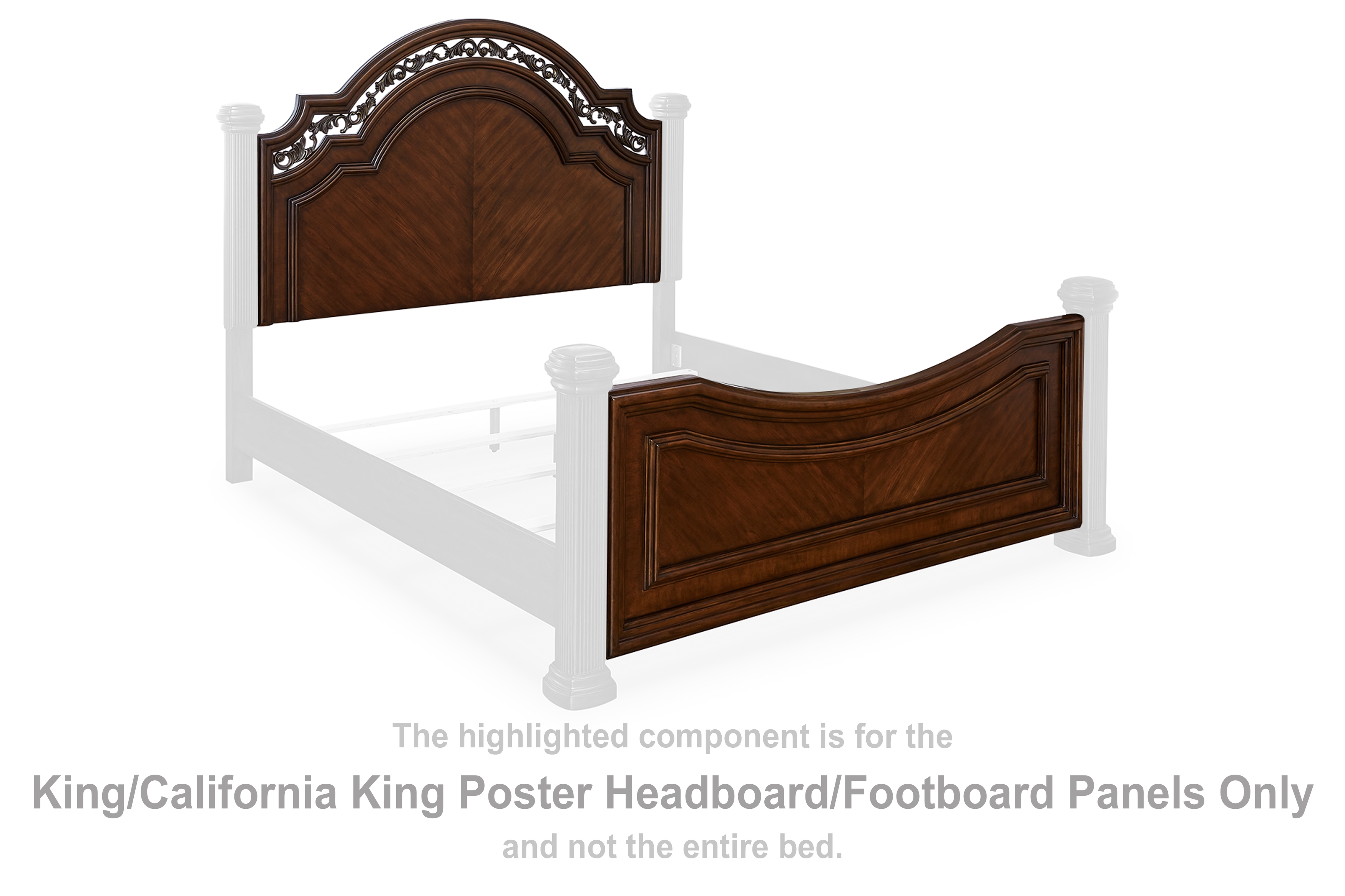 Lavinton - King/ California King Poster Headboard/ Footboard Panels - Brown