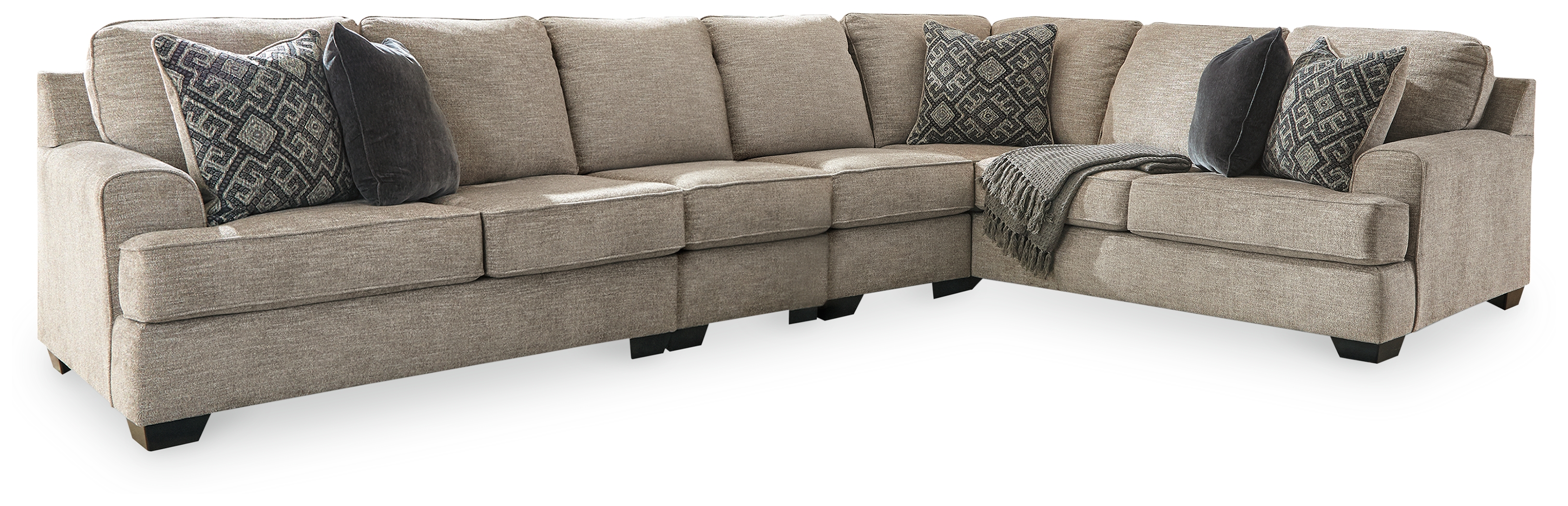 Bovarian - 4-Piece Sectional With LAF Loveseat - Stone