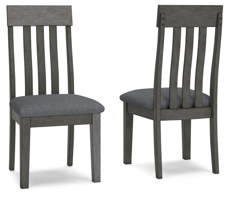 Hallanden - Dining UPH Side Chair (Set of 2) - Black / Gray