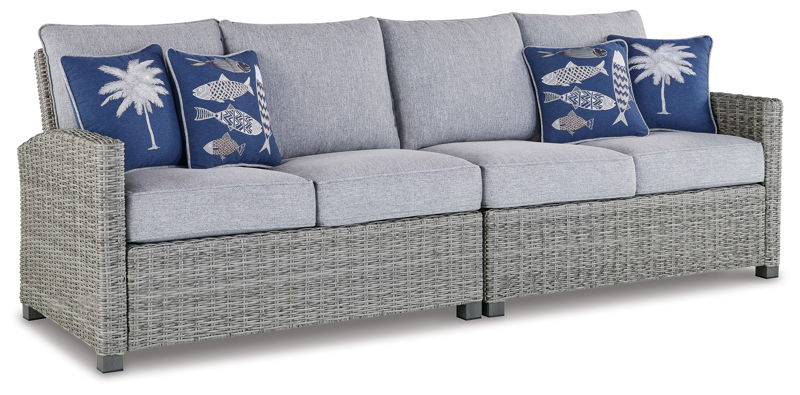 Naples Beach - RAF/LAF Loveseat w/Cush (Set of 2) - Light Gray
