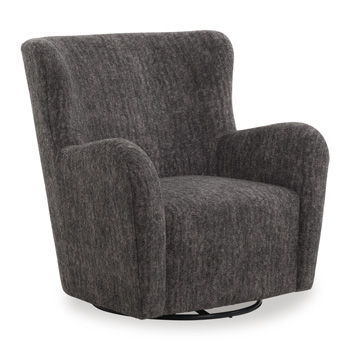 Rowenburg - Swivel Glider Accent Chair - Heather Charcoal