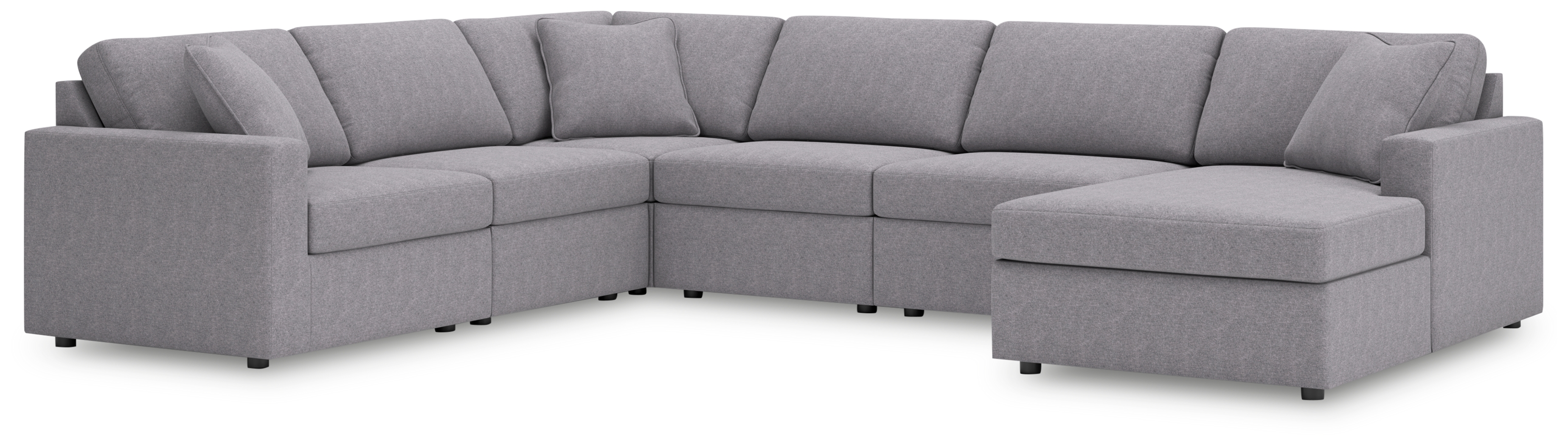 Modmax - 6-Piece Sectional With Raf Corner Chaise - Granite