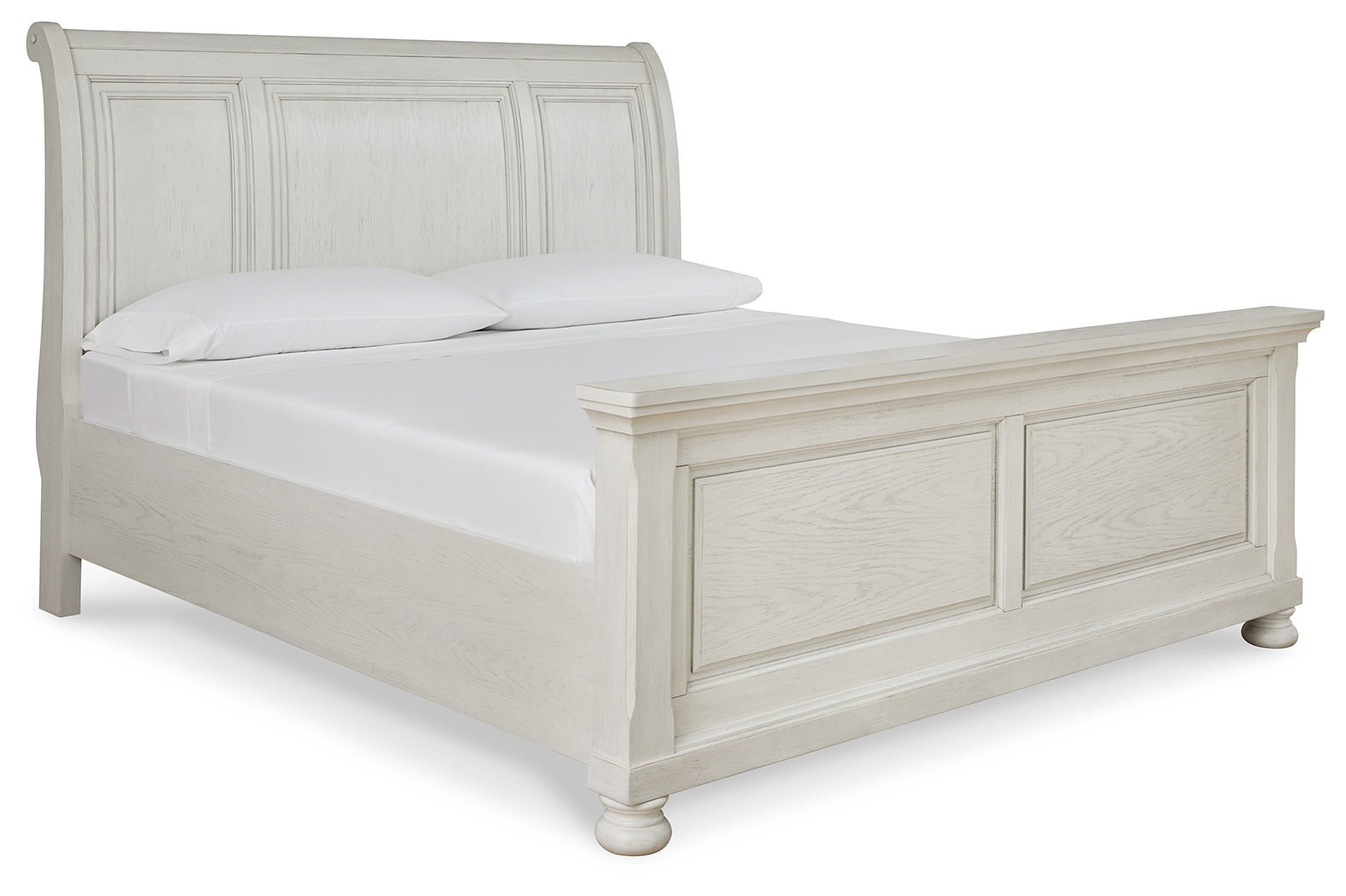 Robbinsdale - King Sleigh Bed - Antique White