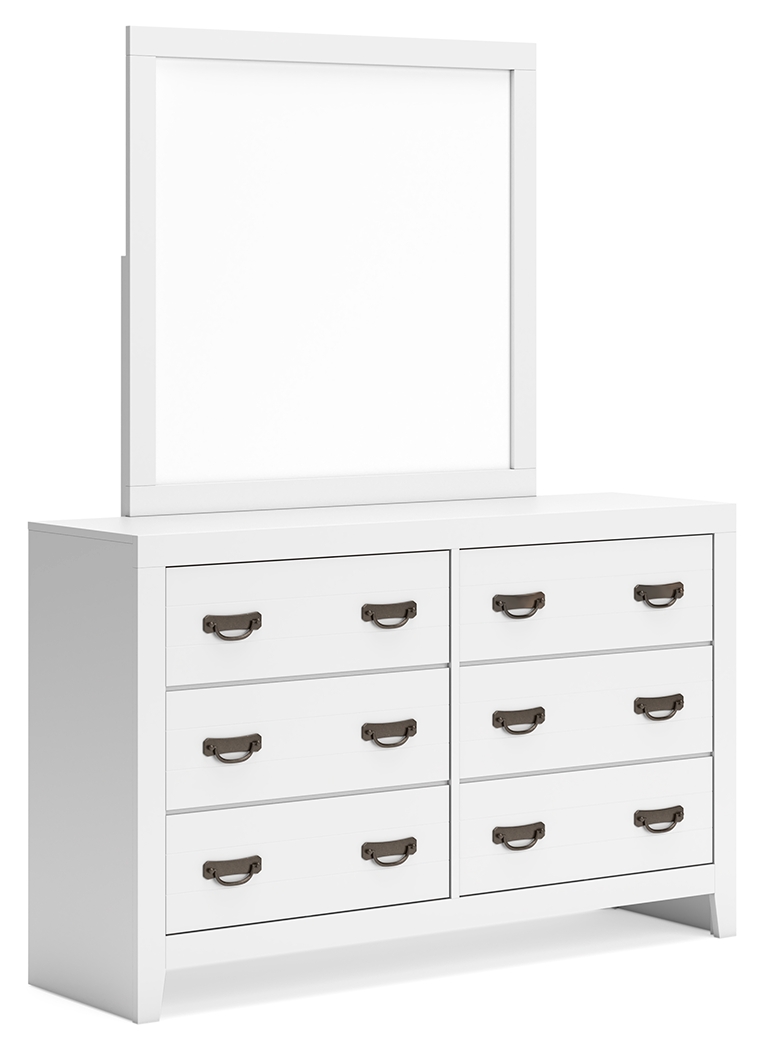 Binterglen - Dresser And Mirror - White