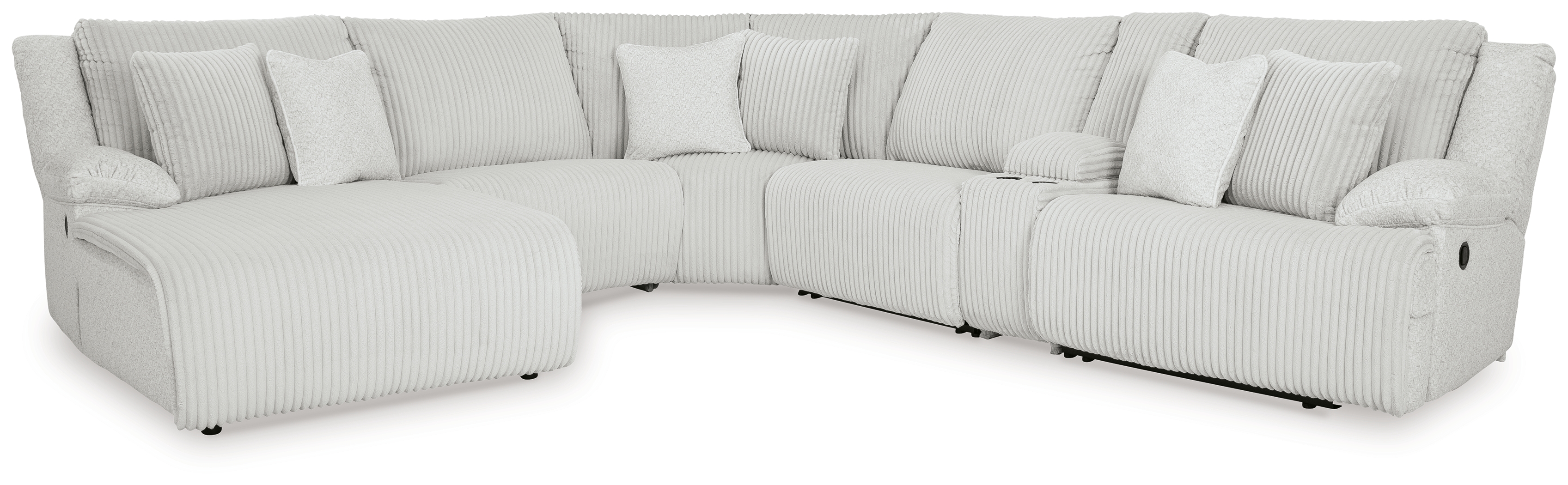Top Tier - 6-Piece Reclining Sectional With Laf Chaise - Alloy