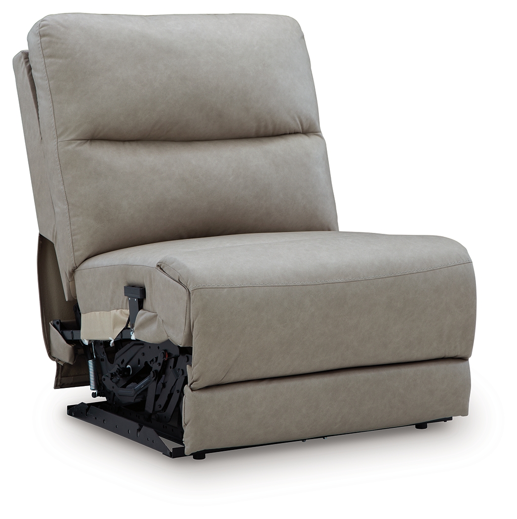 Narwhal Place - Power Armless Recliner With Adjustable Headrest - Pebble
