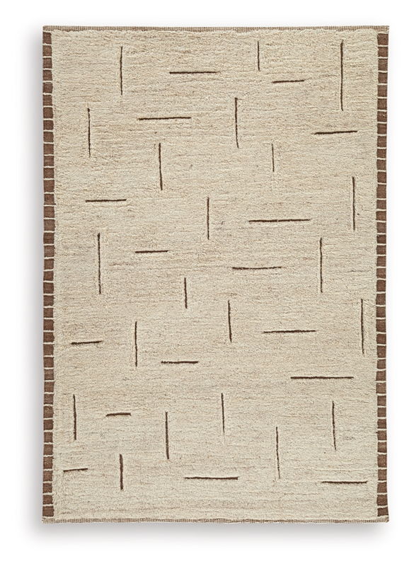 Clayman - 5' x 7' Rug - Beige / Brown