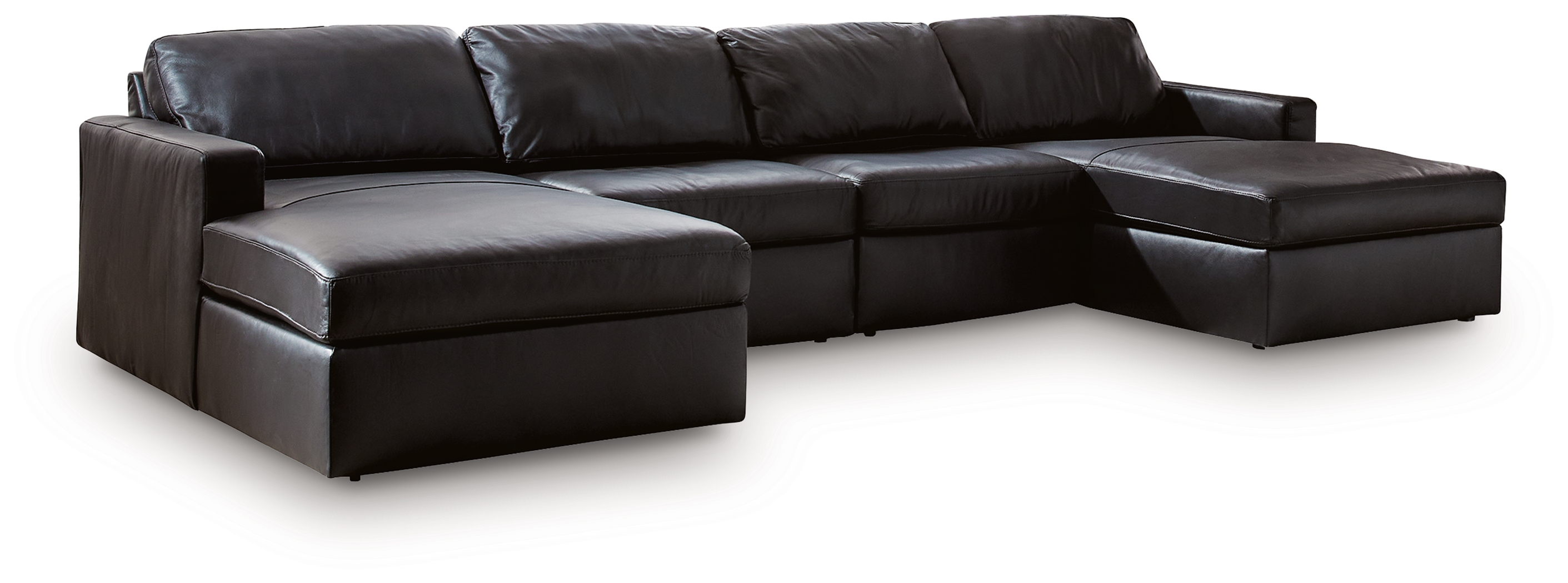 ModMax II - 4-Piece Double Chaise Sectional - Black