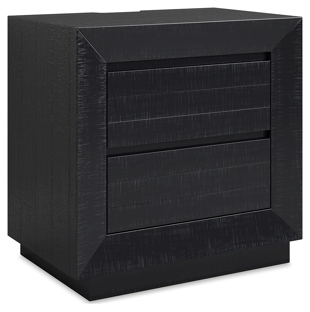 Londer - Two Drawer Night Stand - Black