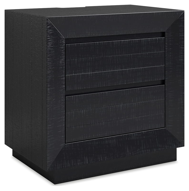 Londer - Two Drawer Night Stand - Black