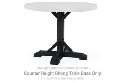 Valebeck - Round Drm Counter Table Base - Black / Brown