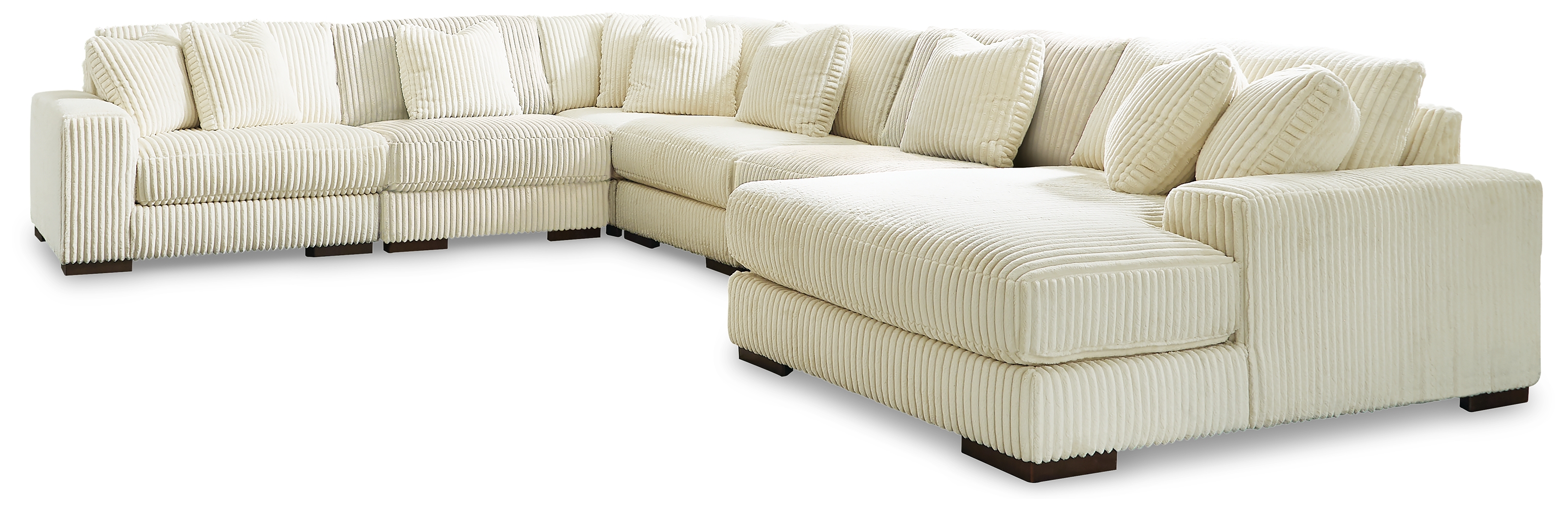 Lindyn - 6-Piece Sectional With RAF Corner Chaise - Ivory