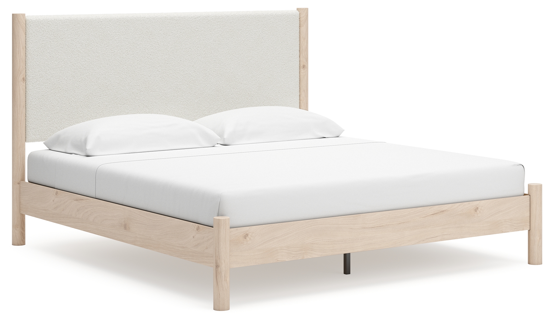 Cadmori - King Upholstered Panel Bed - Two-tone